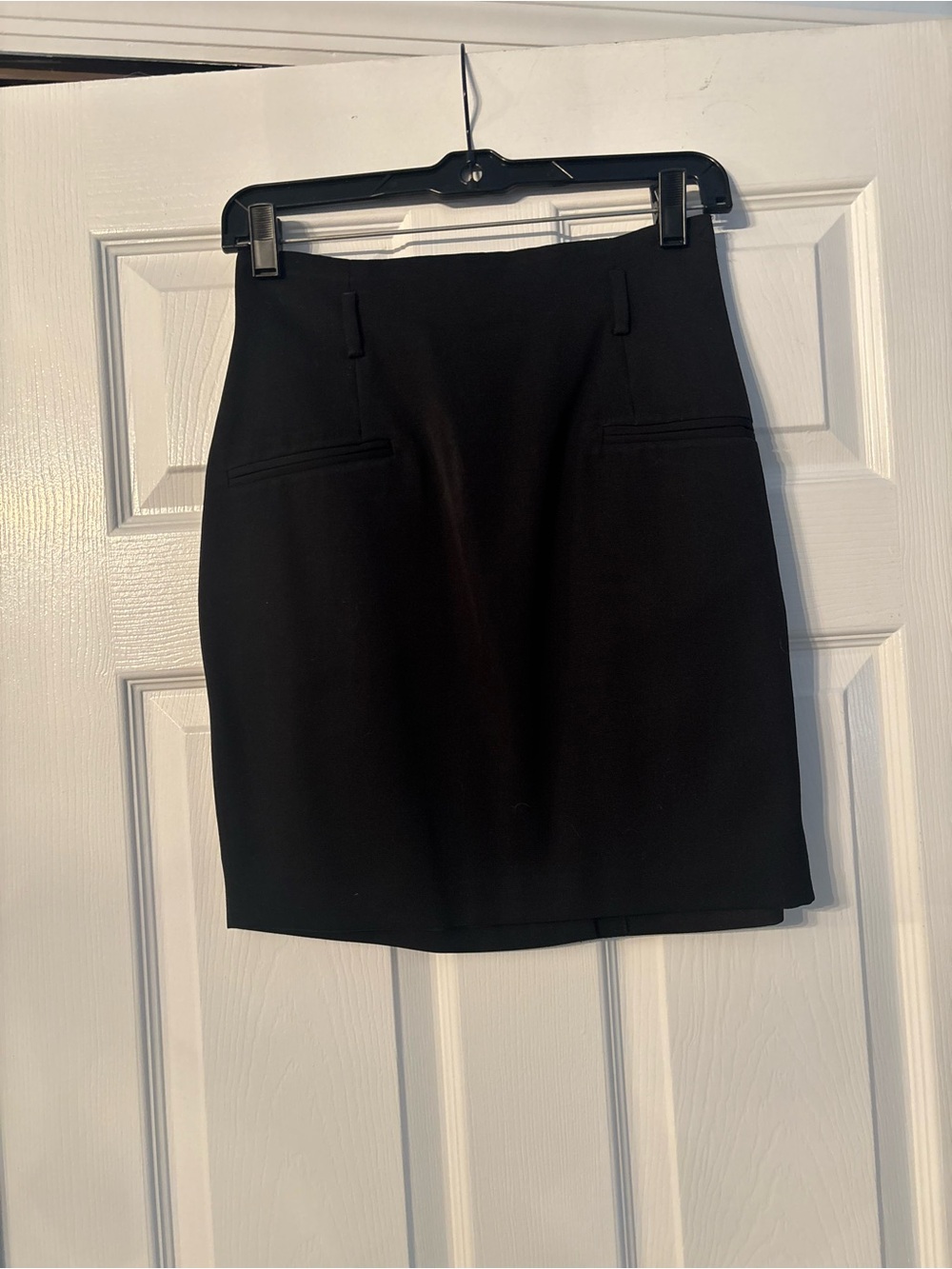 Norma Kamali Black Pencil Skirt with Welt Pockets